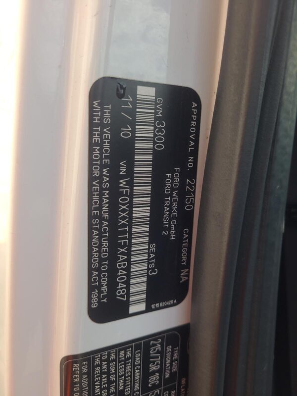 FORD TRANSIT 2006-2011 ALTERNATOR 2.4, DIESEL, 140PS, COMMON RAIL, VM SI-II, 07/ - Image 60