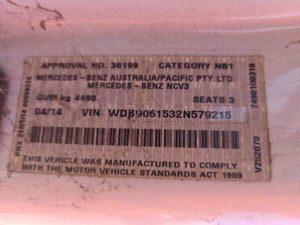 MERCEDES SPRINTER 2006-2018 COURTESY LIGHT VAN 10/06-04/18 - Image 75