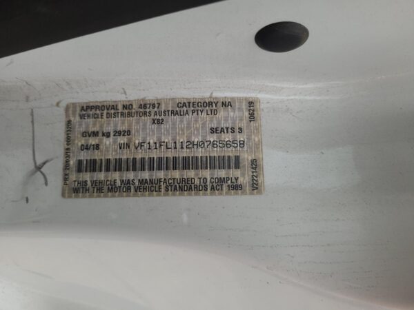 RENAULT TRAFIC 2015-2024 BODY/DOOR MOULD X82, LH PILLAR MOULD, 01/15- - Image 11