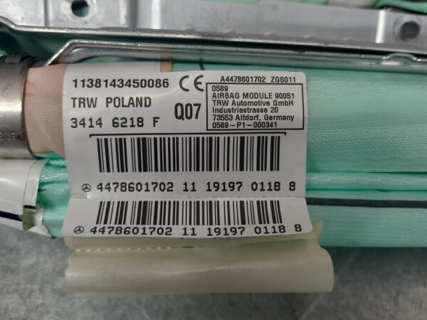 MERCEDES VITO LEFT AIRBAG SIDE CURTAIN, FRONT, 447, 03/15- 15 16 17 18 19 20 21 - Image 92