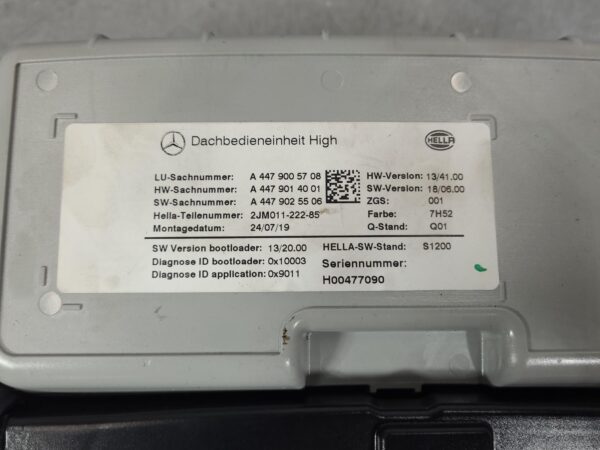 MERCEDES VITO 2015-2024 COURTESY LIGHT 447, FRONT (CENTRE), W/ SUNGLASS HOLDER T - Image 39