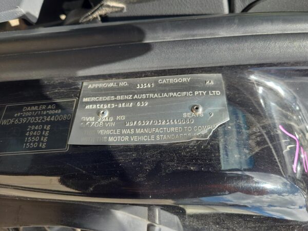 MERCEDES VITO AIRBAG MODULE/SENSOR MODULE, 639, 05/04-01/11 04 05 06 07 08 09 10 - Image 39