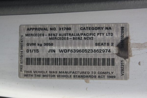 MERCEDES VITO 2011-2015 A/C COMPRESSOR 639, 2.1, DIESEL, P/N A0022307211, 02/11- - Image 11