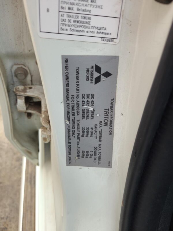 MITSUBISHI TRITON 2015-2023 OVERFLOW BOTTLE DIESEL, 2.4, 4N15, MQ-MR, 03/15-10/2 - Image 29