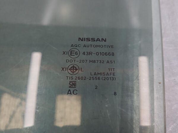 NISSAN NAVARA 2015-2025 LEFT FRONT DOOR WINDOW NP300, TEMPERED, 04/15- - Image 4