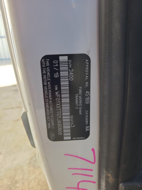 FORD TRANSIT CUSTOM 2018-2023 RIGHT INDICATOR/FOG/SIDE BUMPER FOGLAMP, VN, 01/18 - Image 39