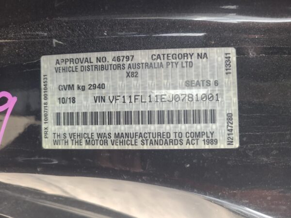 RENAULT TRAFIC 2015-2021 BONNET X82, 01/15-12/21 - Image 46