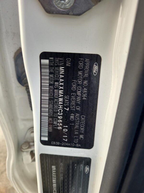 FORD EVEREST 2015-2022 DOOR HINGE/RUNNER UA, CHECK STRAP, RH FRONT, 07/15-05/22 - Image 37