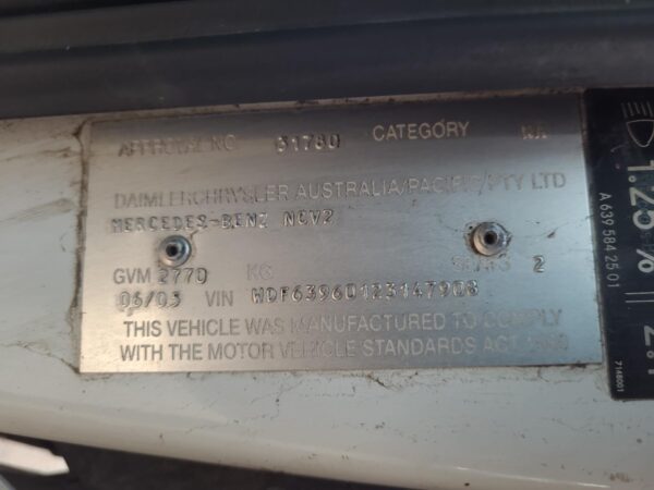 MERCEDES VITO 2004-2006 TURBO/SUPERCHARGER DIESEL, 2.1, 639, 646.983 CODE, 04/04 - Image 11