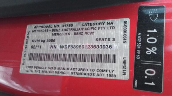 MERCEDES VITO 2011-2015 THROTTLE BODY 2.1, DIESEL, 639, 02/11-02/15 - Image 15