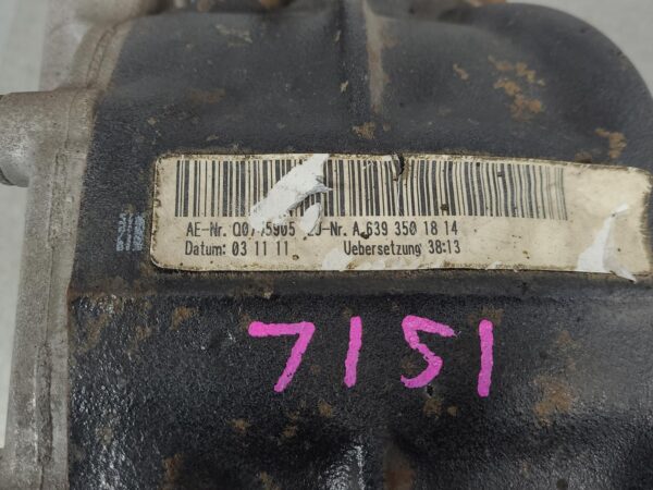 MERCEDES VITO 2004-2015 DIFFERENTIAL CENTRE 2.923 RATIO, 639, 04/04-02/15 - Image 7