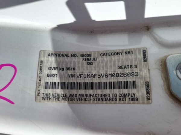RENAULT MASTER FRONT BAR BRKT/REINFORCEMENT BUMPER TO GUARD BRACKET (RH SIDE), X - Image 11