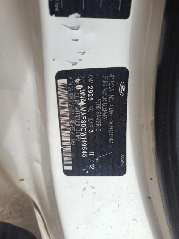 FORD RANGER 2011-2015 OVERFLOW BOTTLE PX SERIES 1, DIESEL, 2.2/3.2, 06/11-06/15 - Image 23