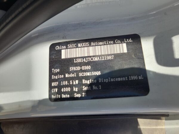 LDV DELIVER 9 2020-2024 ECU ENGINE ECU, 2.0, DIESEL, ECU ONLY, 07/20- - Image 29