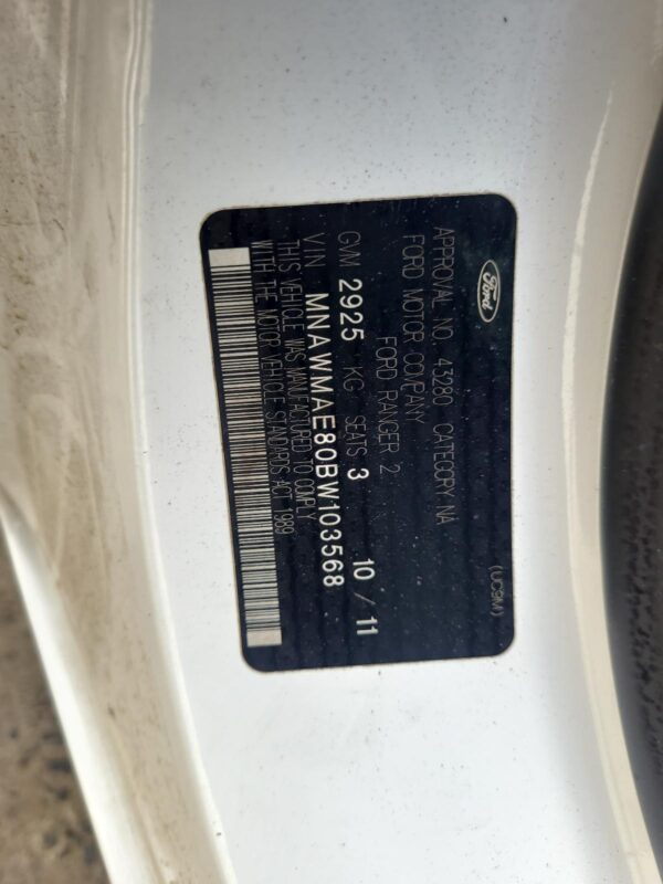 FORD RANGER 2011-2022 REAR PROP SHAFT PX SERIES 1-3, 2WD, 2.2/3.2, DIESEL, MANUA - Image 9