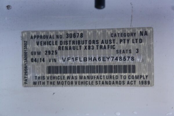 RENAULT TRAFIC 2004-2014 LEFT FRONT DOOR WINDOW X83, 04/04-12/14 - Image 11