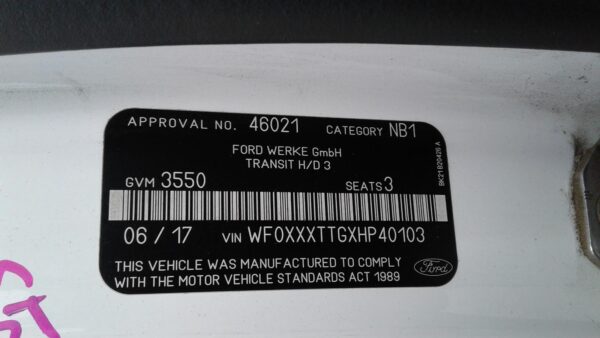 FORD TRANSIT 2014-2025 WHEEL COVER/HUB CAP STEEL WHEEL CAPS, VO, 02/14- - Image 12