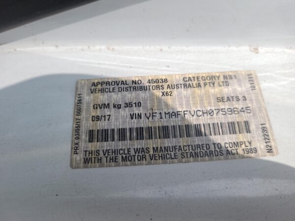 RENAULT MASTER 2011-2024 BODY/DOOR MOULD RH SIDE (LONG MOULD), X62, 09/11- - Image 70