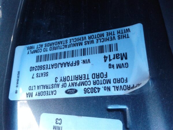 FORD TERRITORY 2011-2016 INTERCOOLER SZ MKI-MKII, 04/11-12/16 - Image 12