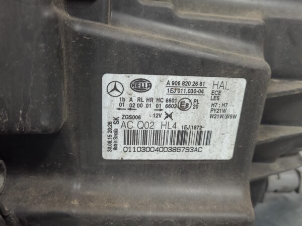 MERCEDES SPRINTER 2013-2018 RIGHT HEADLAMP NCV3, 10/13-04/18 - Image 6