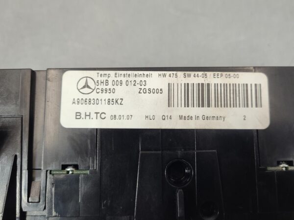 MERCEDES SPRINTER 2006-2018 HEATER/AC CONTROLS NCV3, DUAL TEMP CONTROL TYPE, 10/ - Image 12