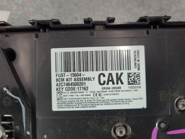 FORD RANGER 2015-2018 ECU BCM W /INTERGRATED FUSE PANEL (UNDER DASH), 2.2/3.2, D - Image 4