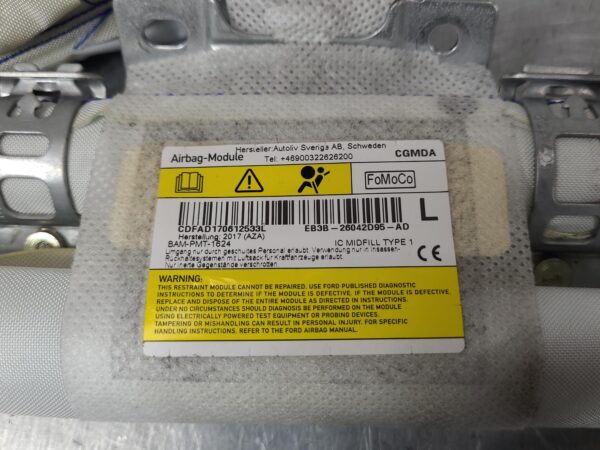 FORD RANGER LEFT A/BAG SIDE CURTAIN, DUAL CAB, PX, 06/15-04/22 15 16 17 18 19 2 - Image 2