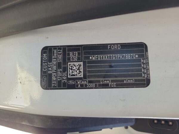 FORD TRANSIT CUSTOM LEFT A/BAG SIDE CURTAIN, VN, 09/13-08/23 13 14 15 16 17 18 - Image 33