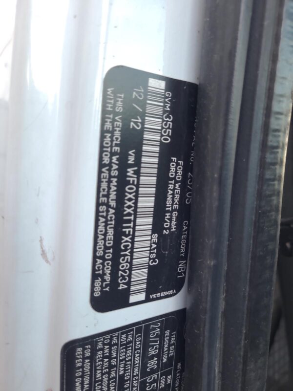 FORD TRANSIT 2006-2014 REAR BUMPER BUMPER BAR (CENTRE), VM SI-II, 07/06-02/14 - Image 48
