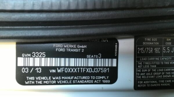 FORD TRANSIT 2012-2014 REAR DIFF ASSEMBLY VM, VAN, 6 SPEED, 3.31 RATIO, 02/12-02 - Image 23