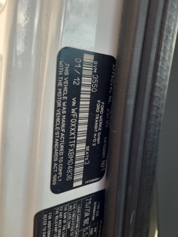 FORD TRANSIT 2006-2014 JACK/TOOL KIT VM SI-II, 07/06-02/14 - Image 11