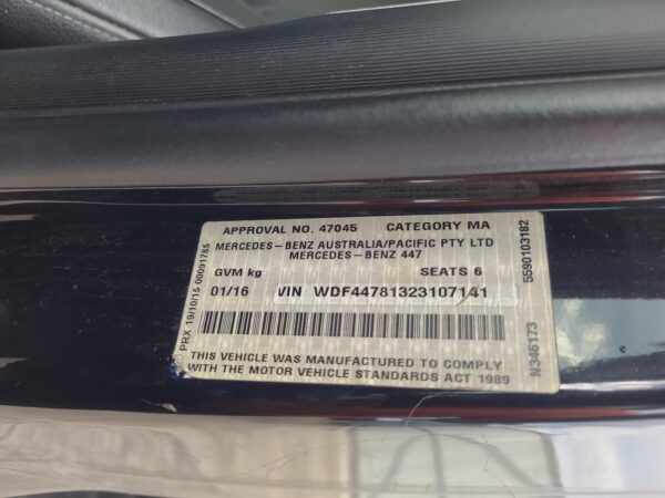 MERCEDES VITO AIRBAG MODULE/SENSOR MODULE, 447, 03/15- 15 16 17 18 19 20 21 22 2 - Image 22