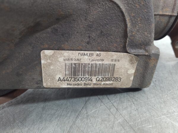 MERCEDES VITO 2015-2025 DIFFERENTIAL CENTRE 447, 3.27 RATIO, 03/15- - Image 7