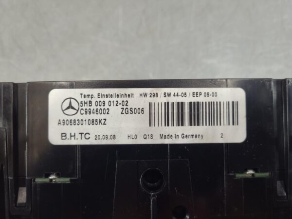 MERCEDES SPRINTER 2006-2018 HEATER/AC CONTROLS NCV3, STANDARD TYPE, 10/06-04/18 - Image 18