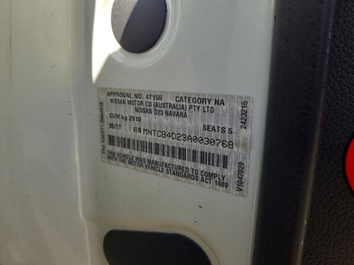 NISSAN NAVARA RIGHT A/BAG NP300, SIDE CURTAIN, DUAL CAB, 04/15- 15 16 17 18 19 - Image 11