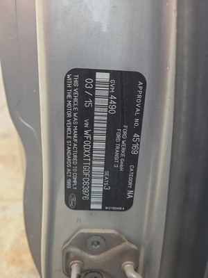 FORD TRANSIT LEFT A/BAG SIDE CURTAIN, CAB CHASSIS, VO, 02/14- 14 15 16 17 18 19 - Image 11