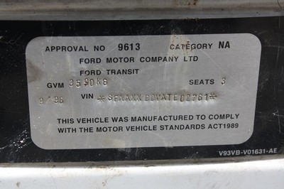 Ford Transit VF–VG Right Door Vf-Vg -Cab Chassis Type-Manual Mirror 05/96-09/00 1996–2000 - Image 10