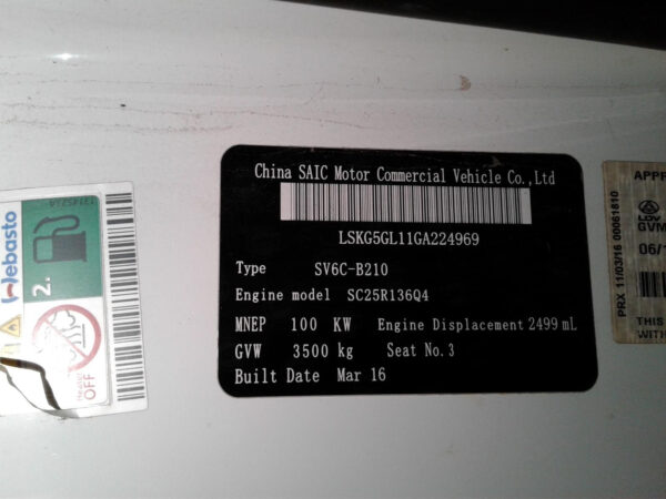 LDV V80 LH Front Power Window Switch 2013–2018 - Image 11