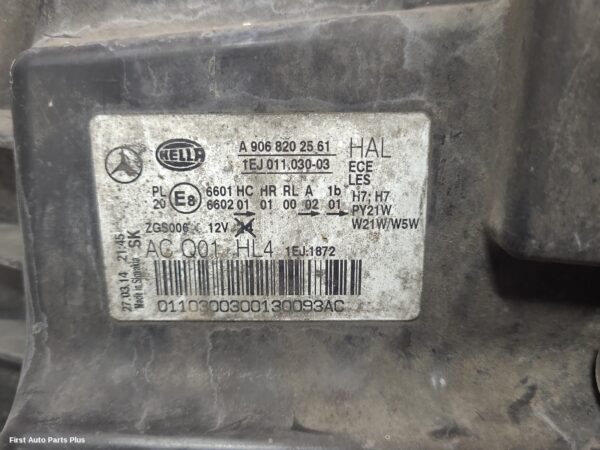 2015 MERCEDES SPRINTER Left Headlamp