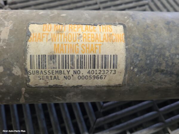 2017 HOLDEN COLORADO Rear Drive Shaft