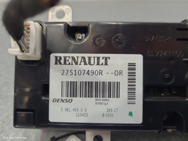 2018 RENAULT MASTER Heater/Ac Controls