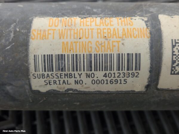 2017 HOLDEN COLORADO Rear Drive Shaft