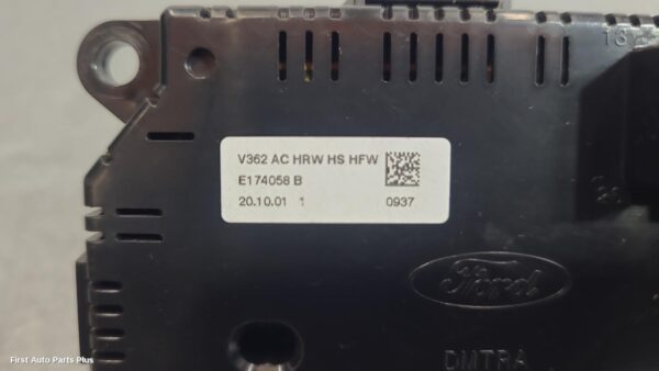 2020 FORD TRANSIT Heater/Ac Controls
