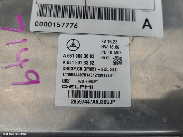 2019 MERCEDES SPRINTER Ecu