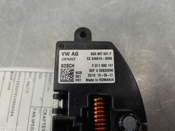 2020 VOLKSWAGEN CRAFTER Fan Speed Resistor