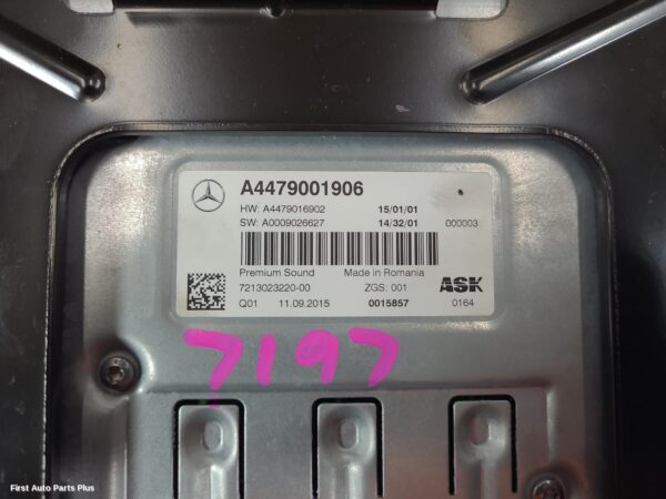 2016 MERCEDES VITO Radio/Cd/Dvd/Sat/Tv