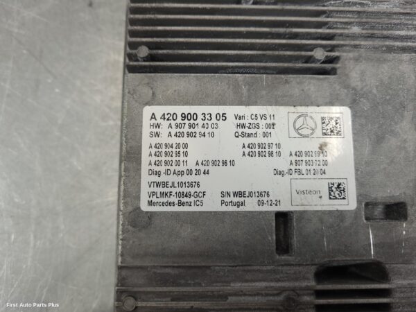 2022 MERCEDES SPRINTER Radio/Cd/Dvd/Sat/Tv