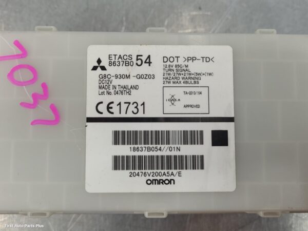 2017 MITSUBISHI TRITON Ecu