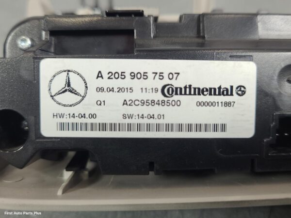 2016 MERCEDES VITO Heater/Ac Controls
