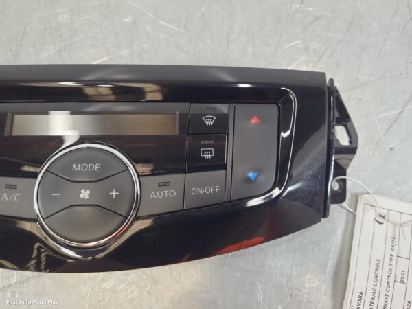 2021 NISSAN NAVARA Heater/Ac Controls